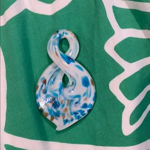 Hand Blown glass necklace charm